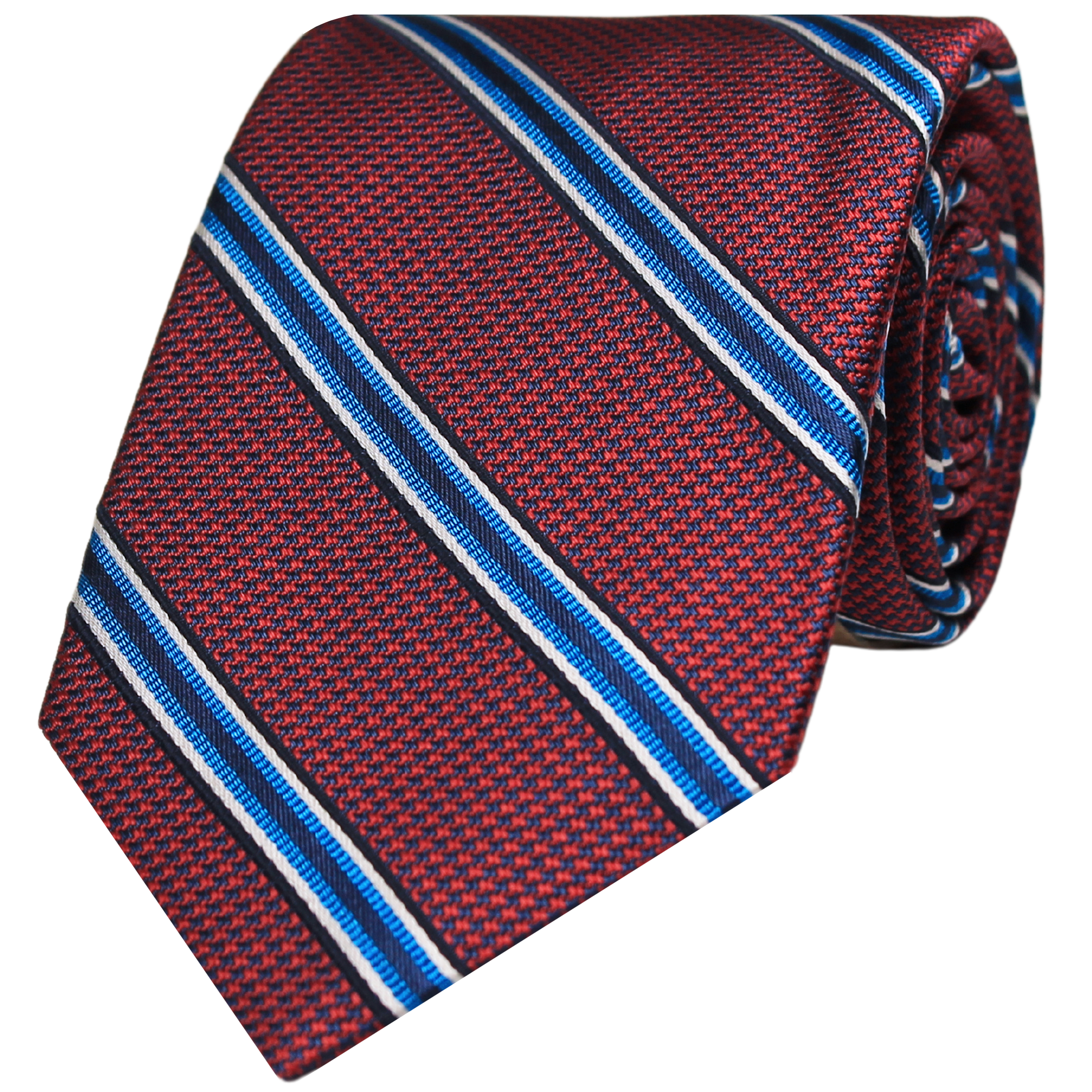 Spring Woven Stripe- Red/Navy/Teal