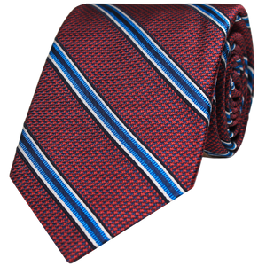 Spring Woven Stripe- Red/Navy/Teal