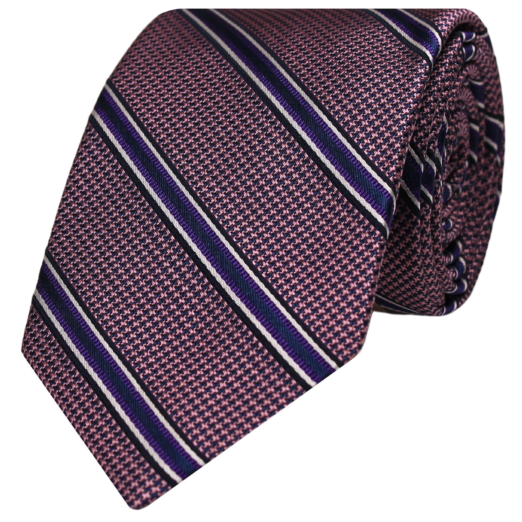 Spring Woven Stripe- Lavender/Navy/Purple