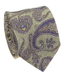 Springtime Paisley/ Mint Blueberry - Silk Garza