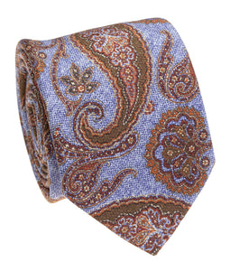 Springtime Paisley/ Blue Mocha - Silk Garza