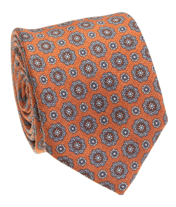 Springtime Medallion/ Tangerine Medley- Silk Garza