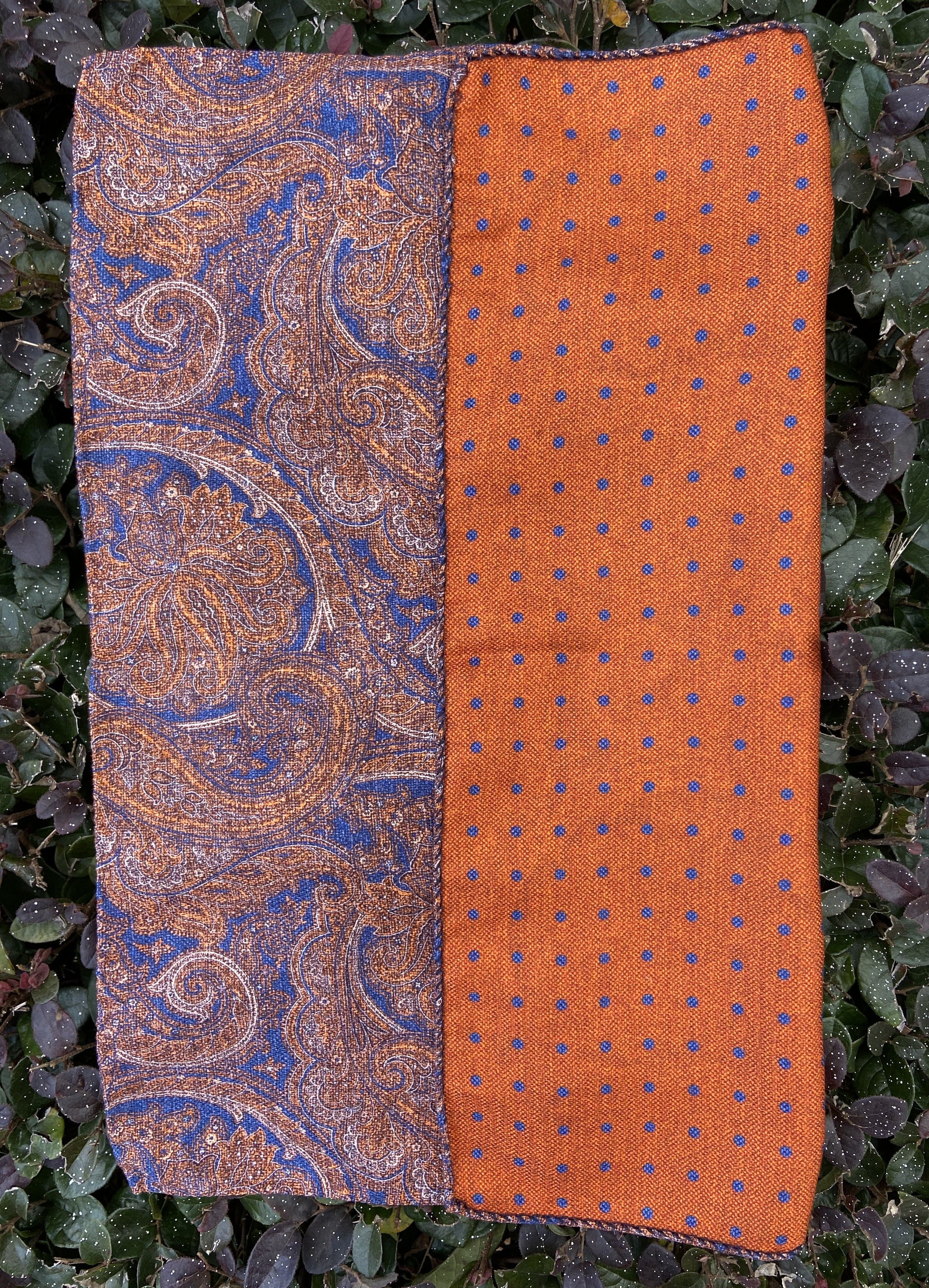 Paisley/Dot Pocket Square