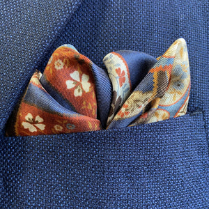 Dancing Paisley/Floral Pocket Square