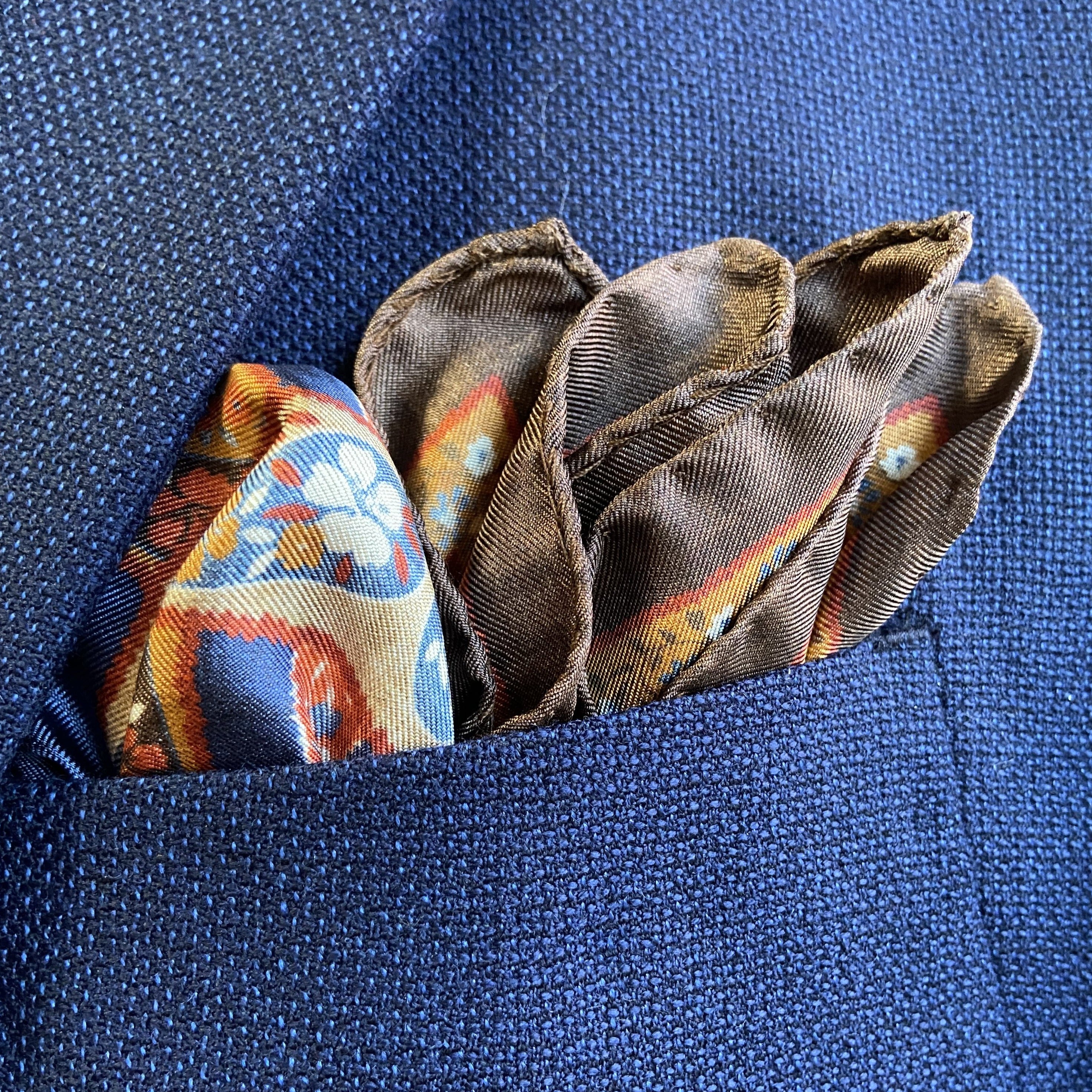 Dancing Paisley/Floral Pocket Square