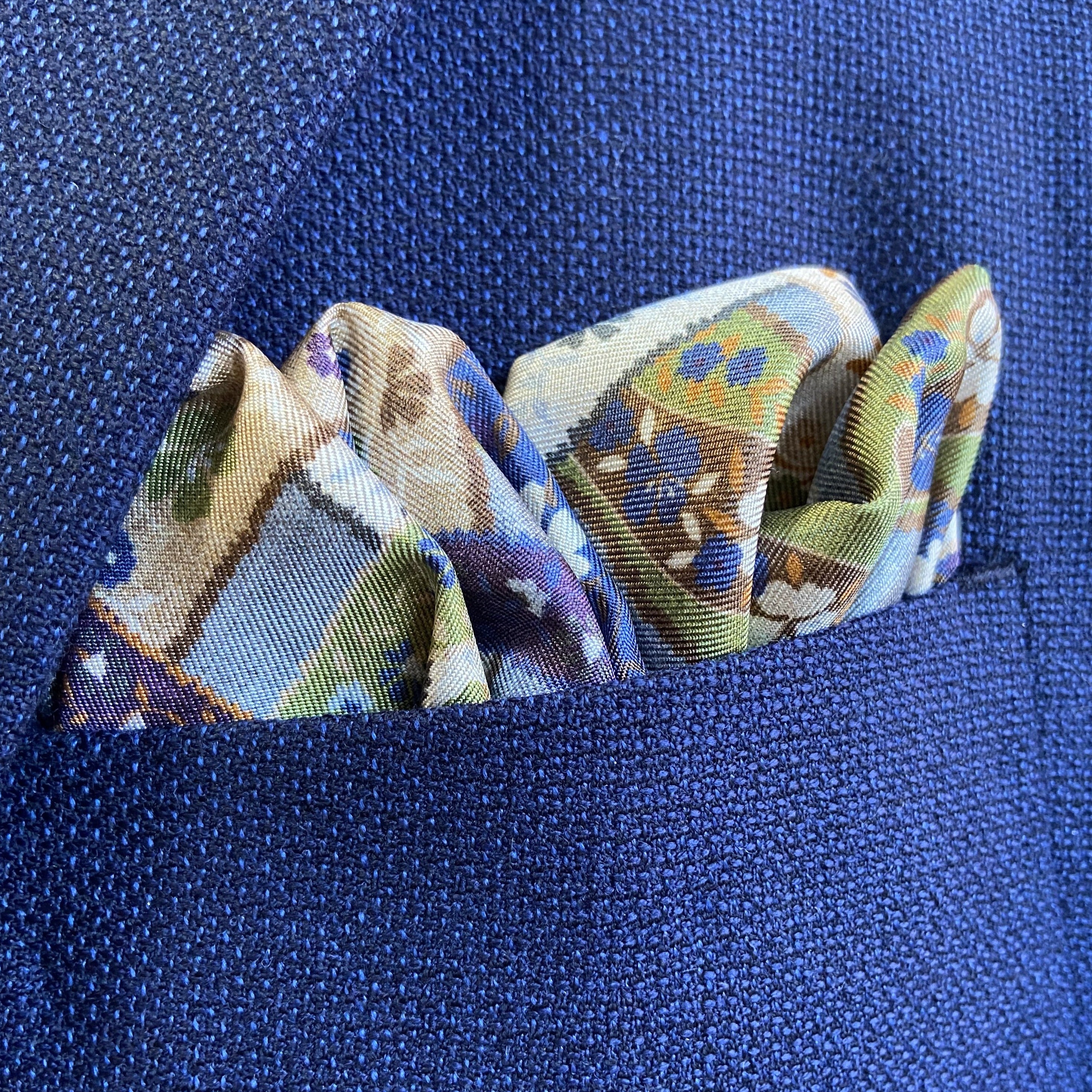 Dancing Paisley/Floral Pocket Square