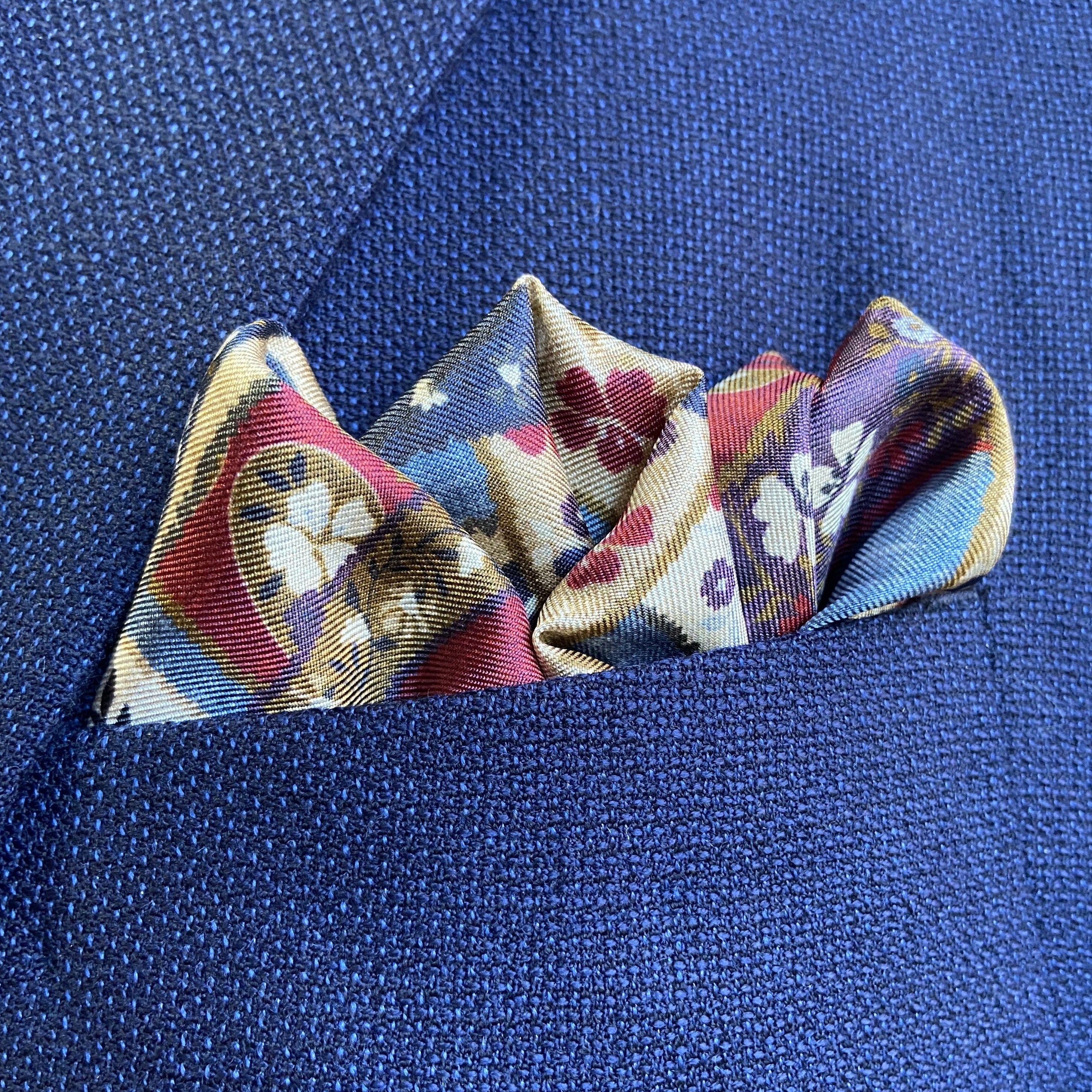 Dancing Paisley/Floral Pocket Square