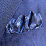 Load image into Gallery viewer, Herringbone/Floral Check Pocket Square
