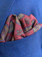 Load image into Gallery viewer, Pheasant/ Floating Paisley Pocket Square
