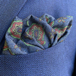 Load image into Gallery viewer, Pheasant/ Floating Paisley Pocket Square
