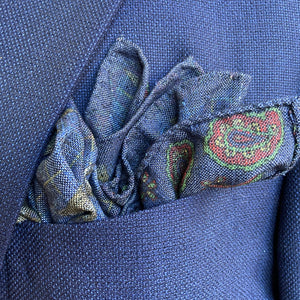 Pheasant/ Floating Paisley Pocket Square