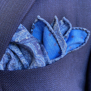 Paisley/Dot Pocket Square