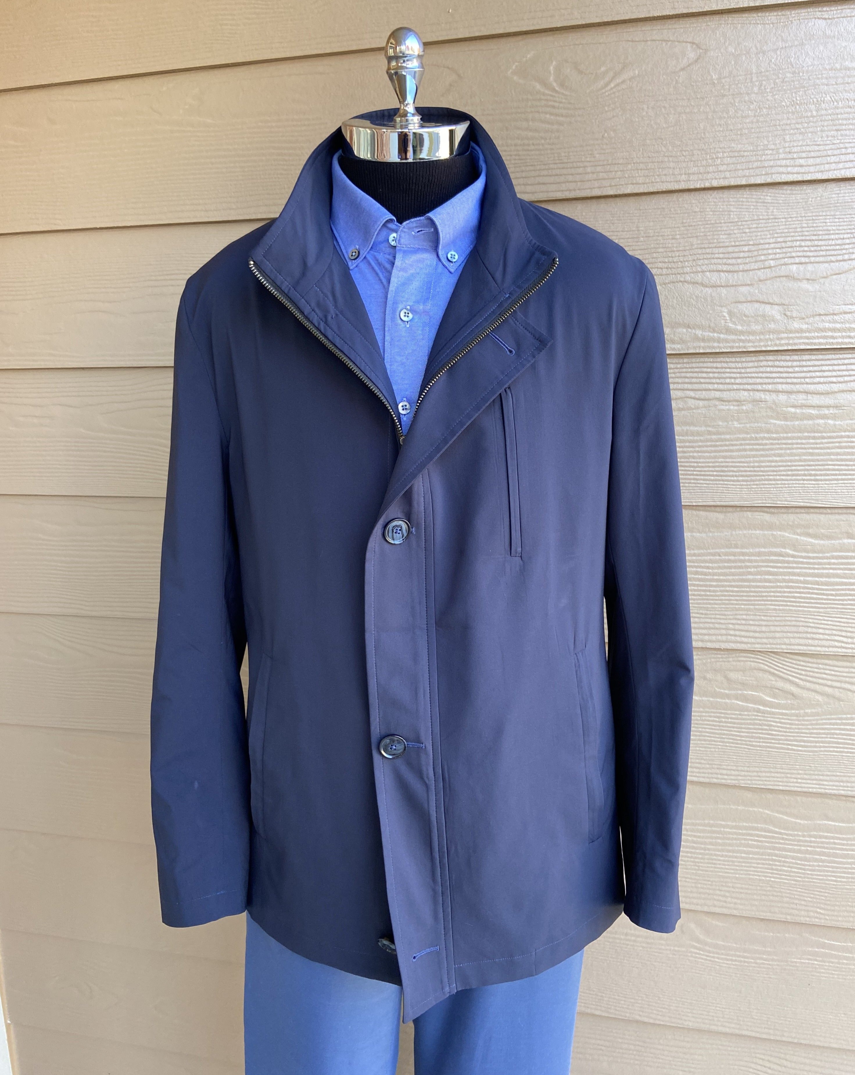 Hybrid Coat-Jacket: Navy