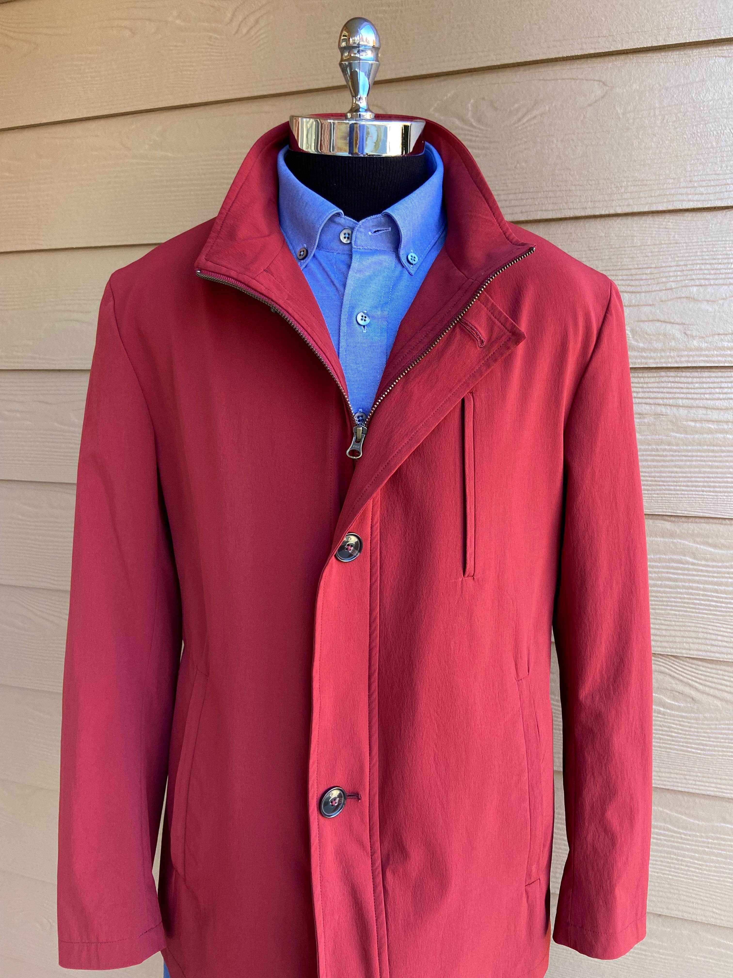 Hybrid Coat-Jacket: Red