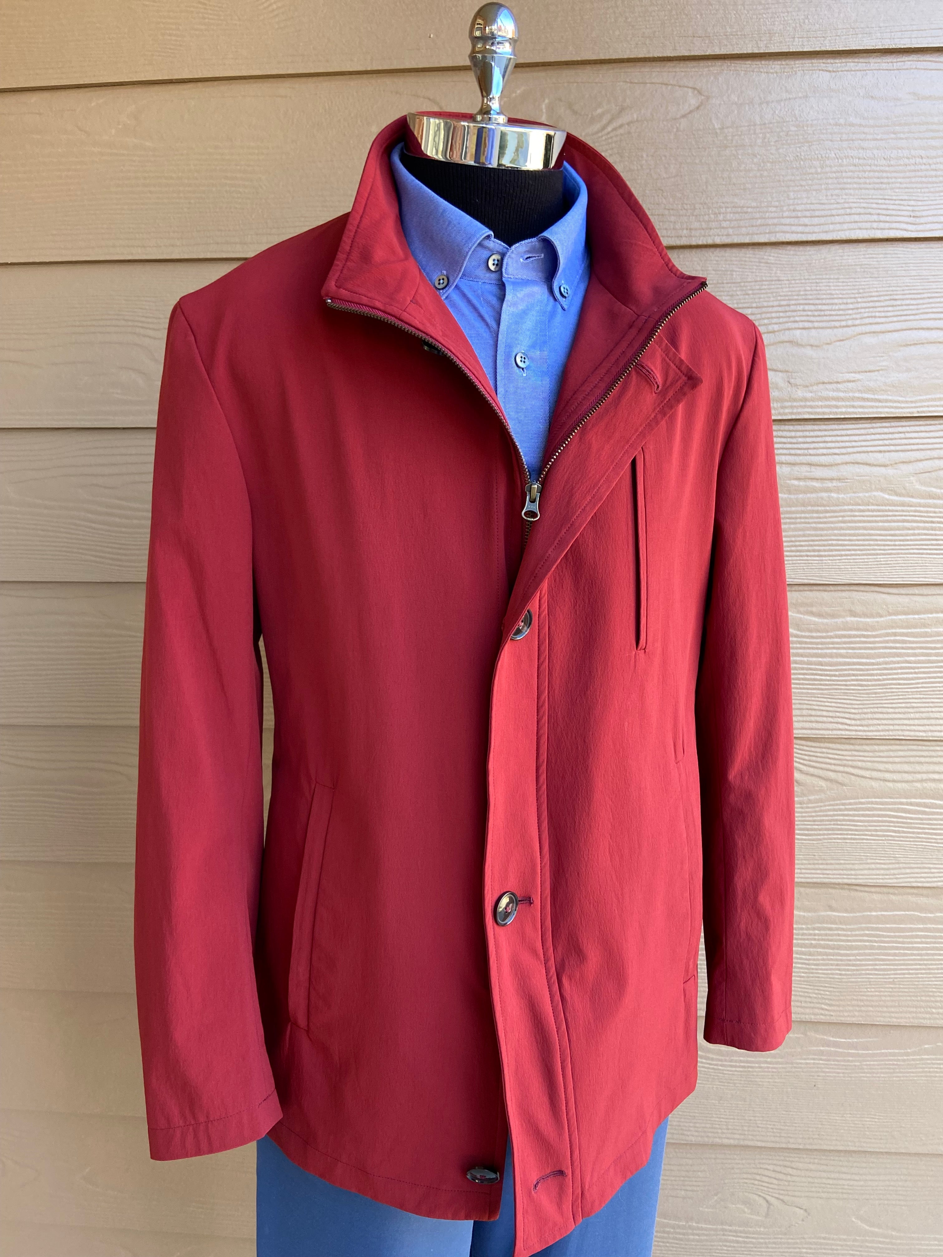 Hybrid Coat-Jacket: Red